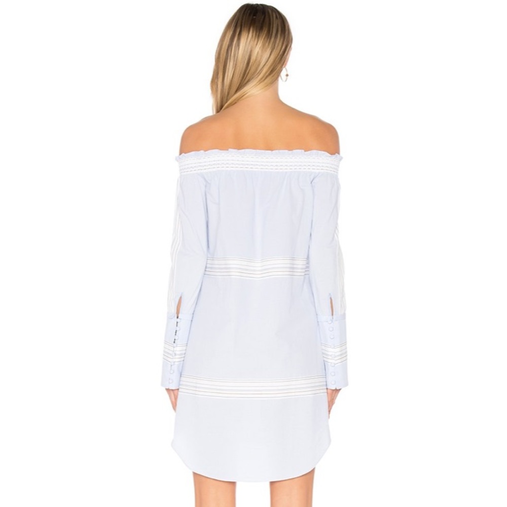 Derek Lam 10 Crosby Off Shoulder Bell Sleeve Dress - Picture 6 of 7